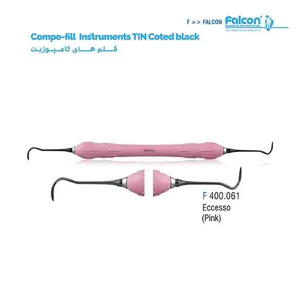 قلم کامپوزیت طرح LM تیتانیومی مشکی (Eccesso-Pink) فالکن-Falcon