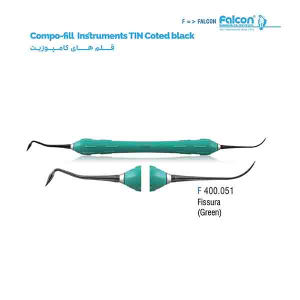 قلم کامپوزیت طرح LM تیتانیومی مشکی (Fissura-Green) فالکن-Falcon