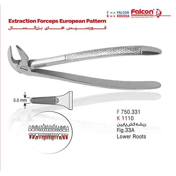 فورسپس ریشه کش پایین فالکن-Falcon