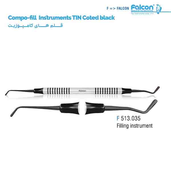 قلم کامپوزیت تیتانیومی مشکی (Filling Intsrument)فالکن-Falcon