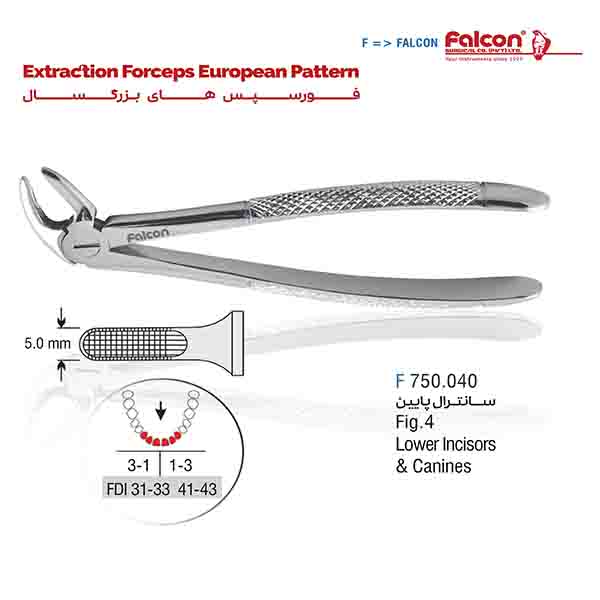 فورسپس سانترال پایین فالکن-Falcon