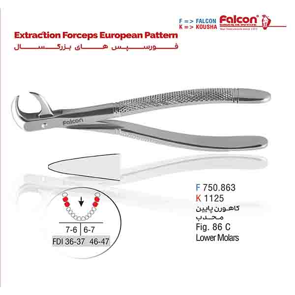 فورسپس کاهورن پایین فالکن-Falcon